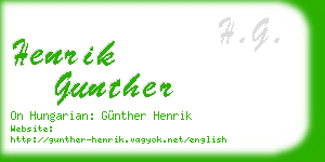henrik gunther business card